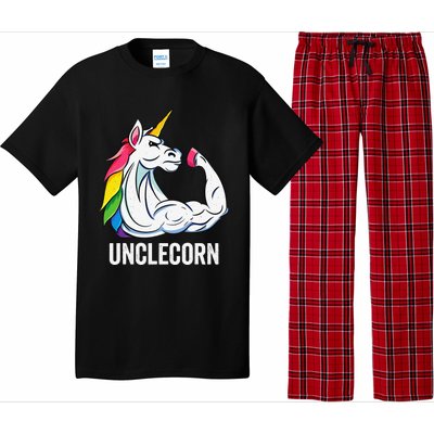 Cute Unicorn Uncle Birthday Party Apparel UncleCorn Pajama Set