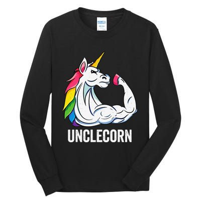 Cute Unicorn Uncle Birthday Party Apparel UncleCorn Tall Long Sleeve T-Shirt