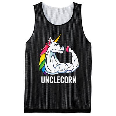 Cute Unicorn Uncle Birthday Party Apparel UncleCorn Mesh Reversible Basketball Jersey Tank