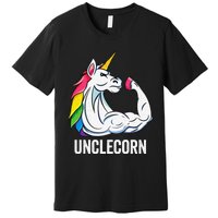 Cute Unicorn Uncle Birthday Party Apparel UncleCorn Premium T-Shirt