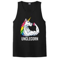 Cute Unicorn Uncle Birthday Party Apparel UncleCorn PosiCharge Competitor Tank