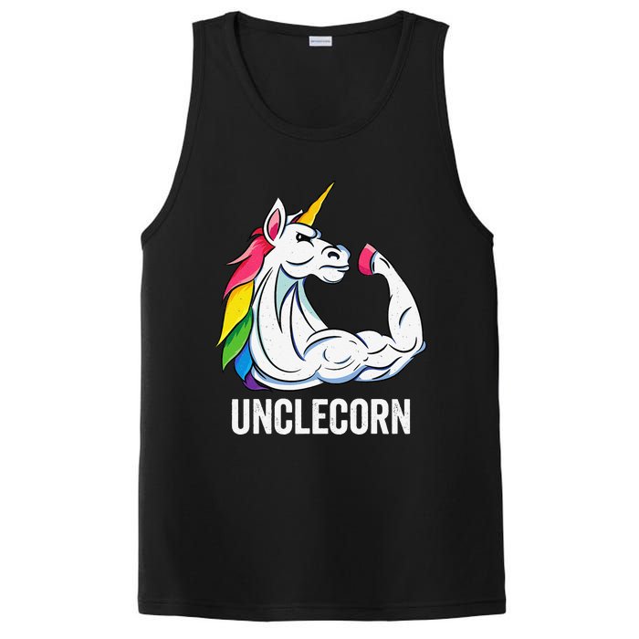 Cute Unicorn Uncle Birthday Party Apparel UncleCorn PosiCharge Competitor Tank