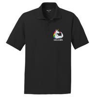 Cute Unicorn Uncle Birthday Party Apparel UncleCorn PosiCharge RacerMesh Polo