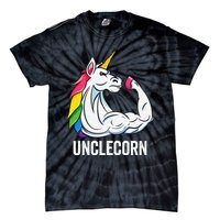 Cute Unicorn Uncle Birthday Party Apparel UncleCorn Tie-Dye T-Shirt