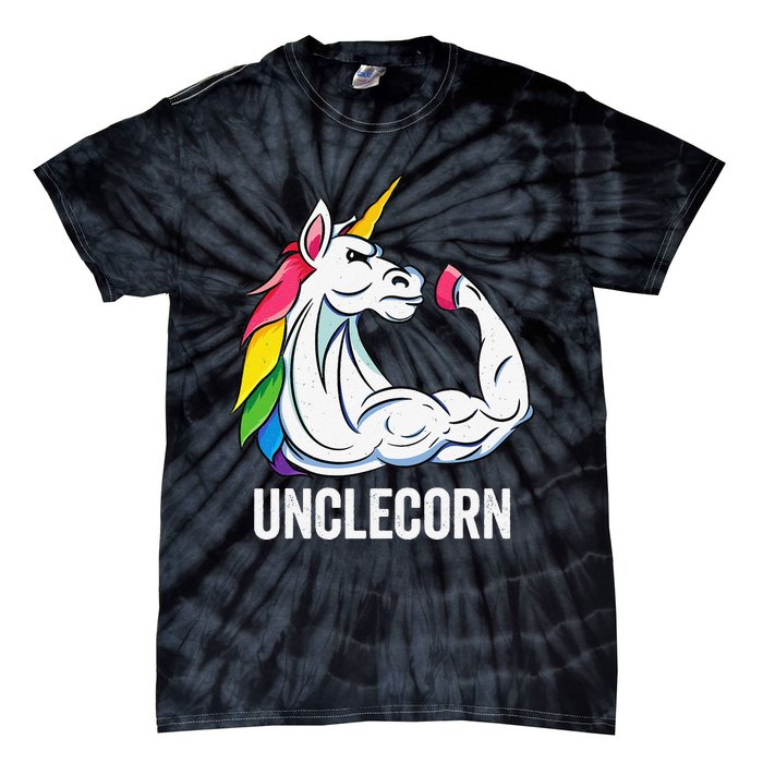 Cute Unicorn Uncle Birthday Party Apparel UncleCorn Tie-Dye T-Shirt