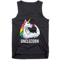 Cute Unicorn Uncle Birthday Party Apparel UncleCorn Tank Top