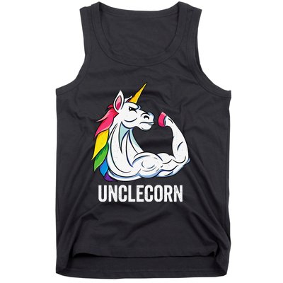 Cute Unicorn Uncle Birthday Party Apparel UncleCorn Tank Top