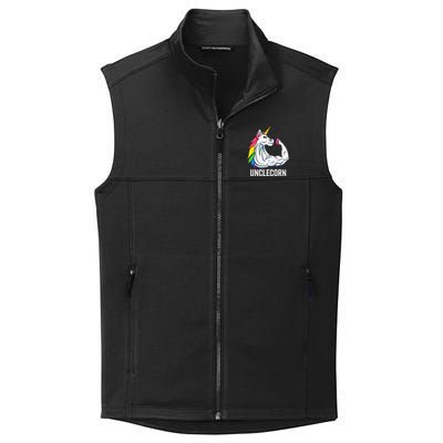 Cute Unicorn Uncle Birthday Party Apparel UncleCorn Collective Smooth Fleece Vest