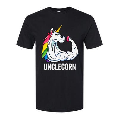 Cute Unicorn Uncle Birthday Party Apparel UncleCorn Softstyle CVC T-Shirt