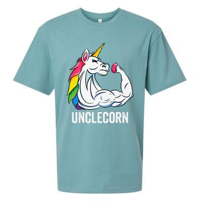 Cute Unicorn Uncle Birthday Party Apparel UncleCorn Sueded Cloud Jersey T-Shirt