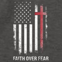 Christian Us Usa Flag American Christ Faith Over Fear Cross Vector Backpack