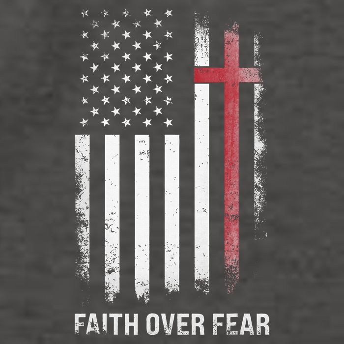 Christian Us Usa Flag American Christ Faith Over Fear Cross Vector Backpack