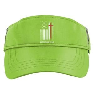 Christian Us Usa Flag American Christ Faith Over Fear Cross Adult Drive Performance Visor