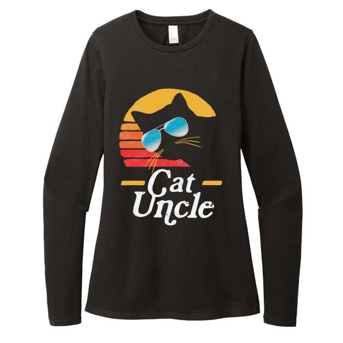 Cat Uncle Vintage 80s Style Cat Retro Sunglasses Distressed Womens CVC Long Sleeve Shirt