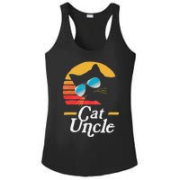 Cat Uncle Vintage 80s Style Cat Retro Sunglasses Distressed Ladies PosiCharge Competitor Racerback Tank