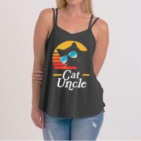 Cat Uncle Vintage 80s Style Cat Retro Sunglasses Distressed Women's Strappy Tank