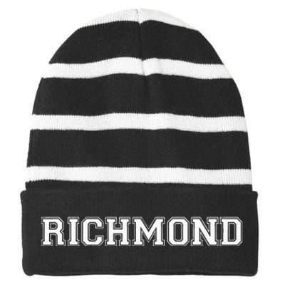 College University Varsity Style Richmond Virginia VI State Striped Beanie with Solid Band