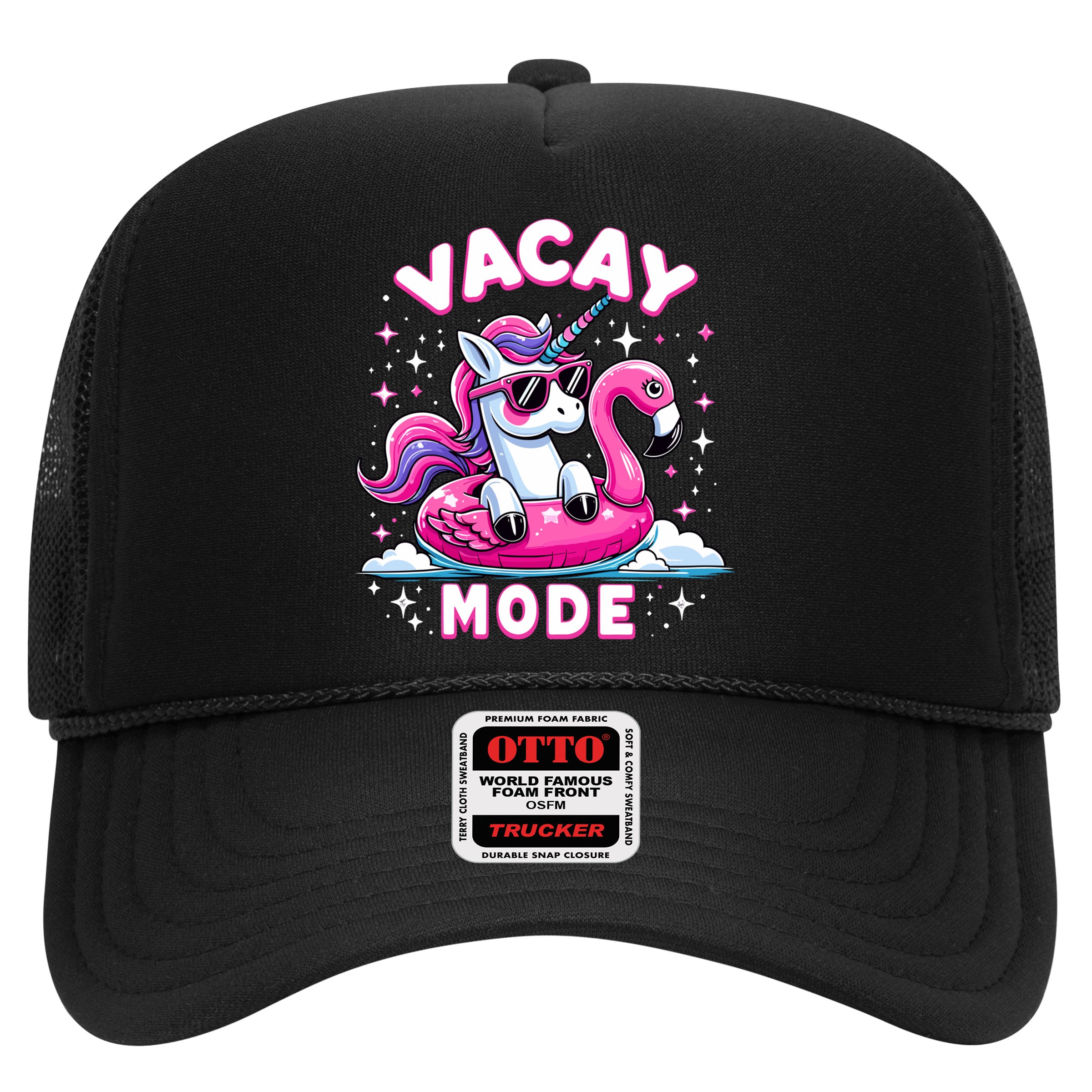 Cute Unicorn Vacay Mode Funny Family Vacation Flamingo Gift Hat