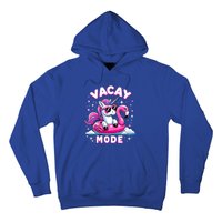 Cute Unicorn Vacay Mode Funny Family Vacation Flamingo Gift Hoodie