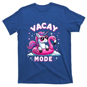 Cute Unicorn Vacay Mode Funny Family Vacation Flamingo Gift T-Shirt