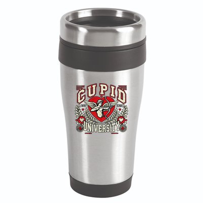 Cupid U.N.I.V.E.R.S.I.T.Y Valentine Theme 16oz Travel Tumbler