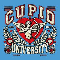 Cupid U.N.I.V.E.R.S.I.T.Y Valentine Theme Tie Dye Hoodie