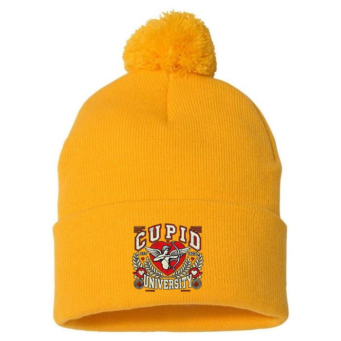 Cupid U.N.I.V.E.R.S.I.T.Y Valentine Theme Pom Pom 12in Knit Beanie