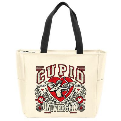Cupid U.N.I.V.E.R.S.I.T.Y Valentine Theme Zip Tote Bag