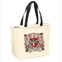 Cupid U.N.I.V.E.R.S.I.T.Y Valentine Theme Zip Tote Bag