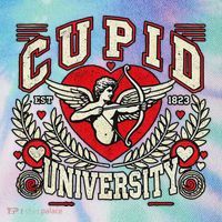 Cupid U.N.I.V.E.R.S.I.T.Y Valentine Theme Legacy Tie Dye Trucker Hat