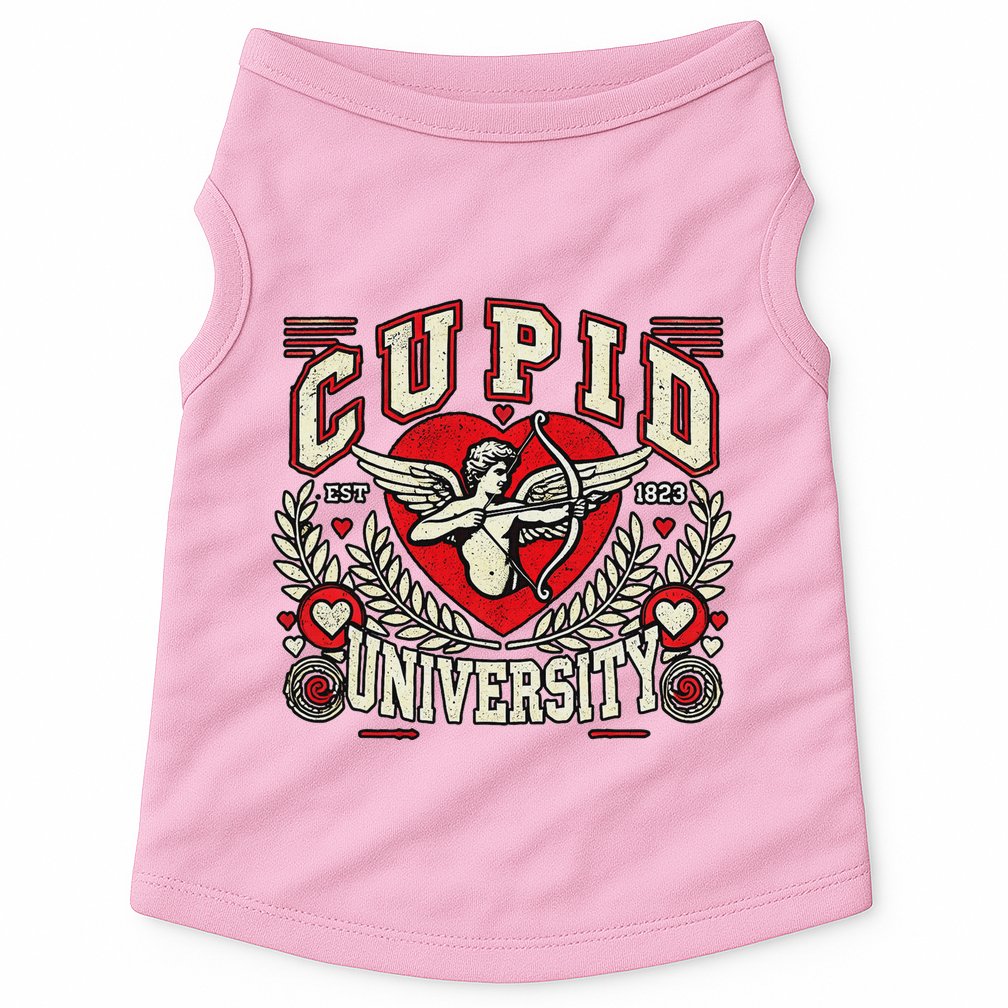 Cupid U.N.I.V.E.R.S.I.T.Y Valentine Theme Doggie Tank