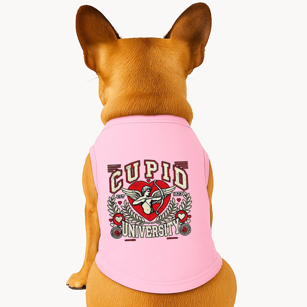 Cupid U.N.I.V.E.R.S.I.T.Y Valentine Theme Doggie Tank