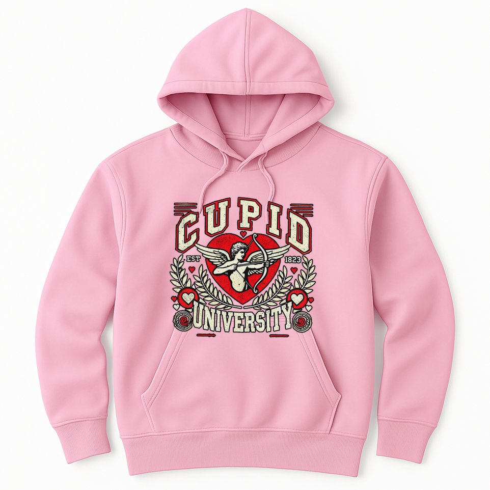 Cupid U.N.I.V.E.R.S.I.T.Y Valentine Theme Hoodie