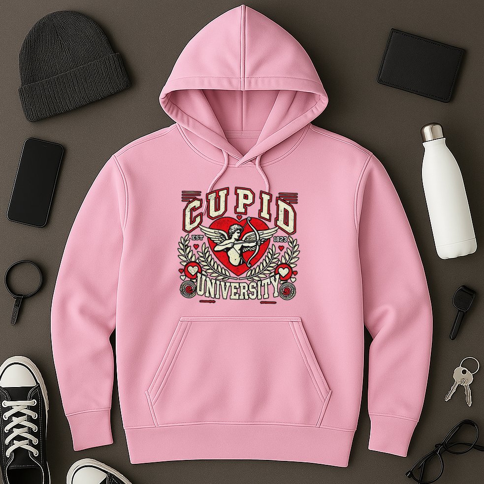 Cupid U.N.I.V.E.R.S.I.T.Y Valentine Theme Hoodie