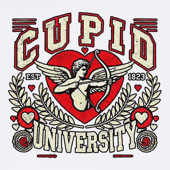 Cupid U.N.I.V.E.R.S.I.T.Y Valentine Theme Flatbill Hat