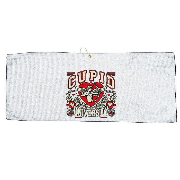 Cupid U.N.I.V.E.R.S.I.T.Y Valentine Theme Large Microfiber Waffle Golf Towel