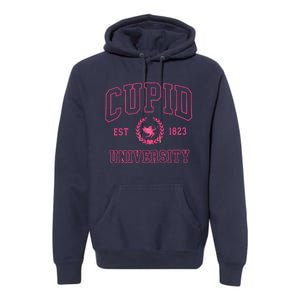 Cupid University Valentines Day Premium Hoodie