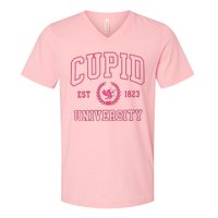 Cupid University Valentines Day V-Neck T-Shirt