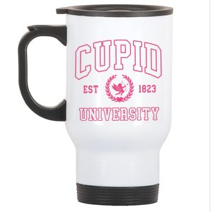 Cupid University Valentines Day Stainless Steel Travel Mug