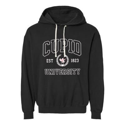 Cupid University Valentine Day Garment-Dyed Fleece Hoodie