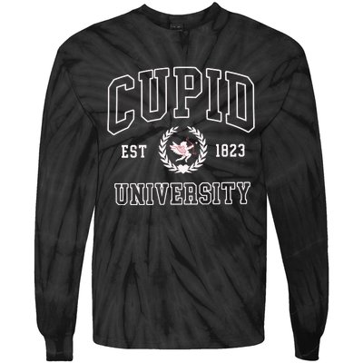 Cupid University Valentine Day Tie-Dye Long Sleeve Shirt