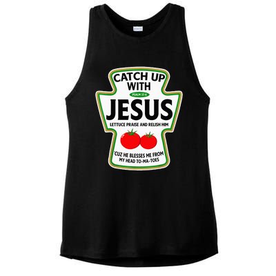 Catch Up With Jesus Ladies PosiCharge Tri-Blend Wicking Tank