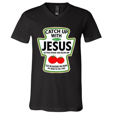 Catch Up With Jesus V-Neck T-Shirt