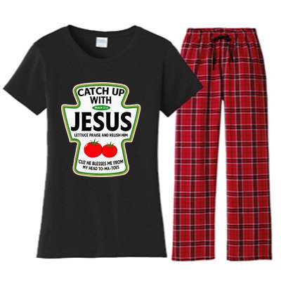 Catch Up With Jesus Women's Flannel Pajama Set