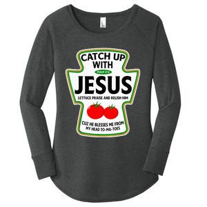 Catch Up With Jesus Women's Perfect Tri Tunic Long Sleeve Shirt