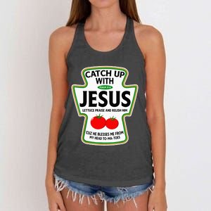 Catch Up With Jesus Women's Knotted Racerback Tank