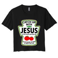 Catch Up With Jesus Women's Crop Top Tee