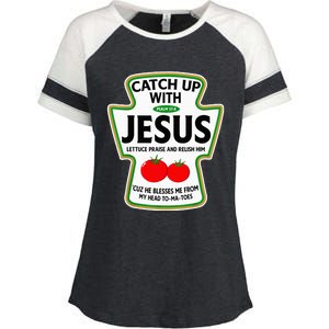 Catch Up With Jesus Enza Ladies Jersey Colorblock Tee