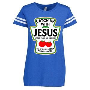 Catch Up With Jesus Enza Ladies Jersey Football T-Shirt