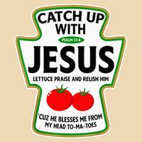 Catch Up With Jesus Drawstring Bag
